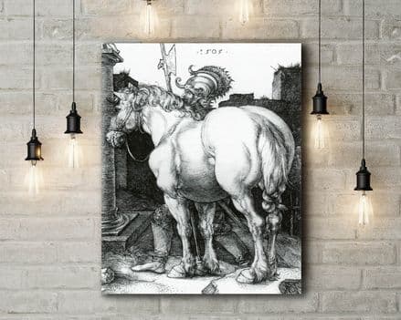 Albrecht Durer: The Large Horse. Fine Art Canvas.
