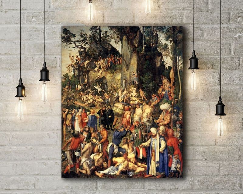 Albrecht Durer: The Martyrdom of the Ten Thousand. Fine Art Canvas.