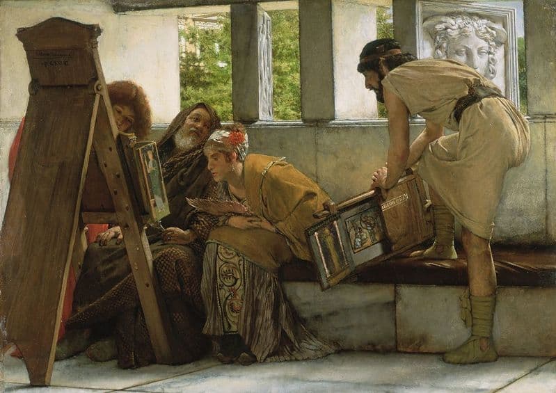 Alma-Tadema, Sir Lawrence: A Roman Studio. Fine Art Print/Poster. Sizes: A4/A3/A2/A1 (003806)