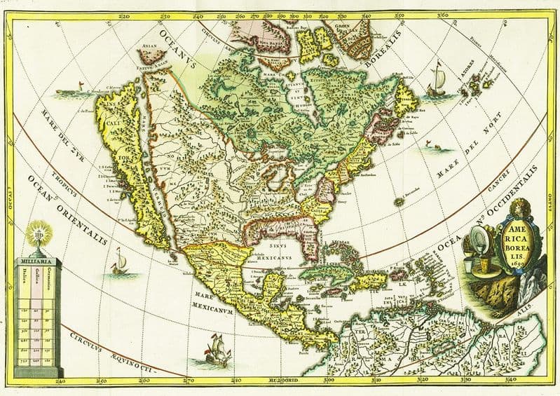 America Borealis 1699 Map of North America Print/Poster (4963)
