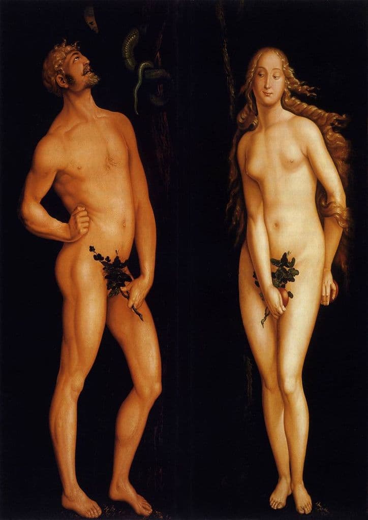 Baldung Grien, Hans: Adam and Eve. Biblical Fine Art Print/Poster. Sizes: A4/A3/A2/A1 (00448)