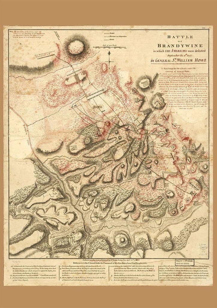 Battle of Brandywine, 11 September 1777. Print/Poster (5474)