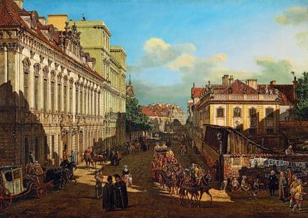 Bellotto, Bernardo: Miodowa Street in Warsaw. Fine Art Print/Poster. (4344)