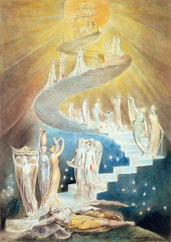 Blake, William: Jacob's Ladder. Fine Art Print/Poster. Sizes: A4/A3/A2/A1 (003578)
