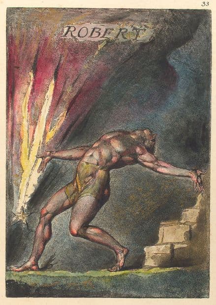 Blake, William: Robert. Illustration from Milton, a Poem. Fine Art Print/Poster (4956)