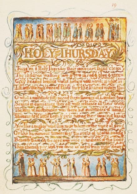 Blake, William: Songs of Innocence and of Experience - Holy Thursday. Fine Art Print/Poster (5227)