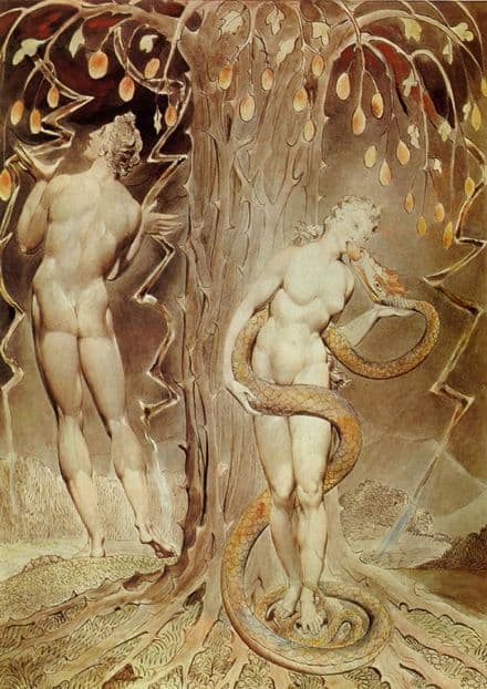 Blake, William: The Temptation and Fall of Eve. Fine Art Print/Poster. Sizes: A4/A3/A2/A1 (00454)