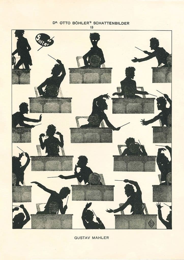 Bohler, Otto: Gustav Mahler, Silhouette. Fine Art Print (5376)