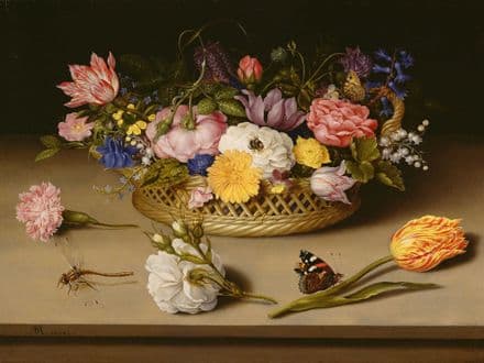 Bosschaert, Ambrosius: Flower Still Life. Fine Art Print/Poster. (004126)