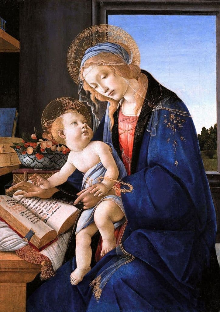 Botticelli, Sandro: Madonna and Child. Fine Art Print/Poster. Sizes: A4/A3/A2/A1 (001881)