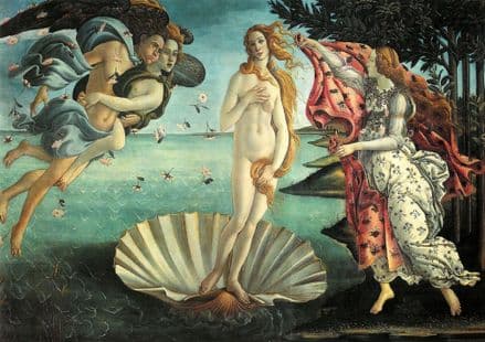Botticelli, Sandro: The Birth of Venus. Fine Art Print/Poster. Sizes: A4/A3/A2/A1 (00310)