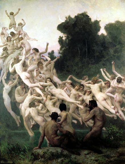 Bouguereau, William Adolphe: The Oreads. Fine Art Print/Poster. Sizes: A4/A3/A2/A1 (001623)