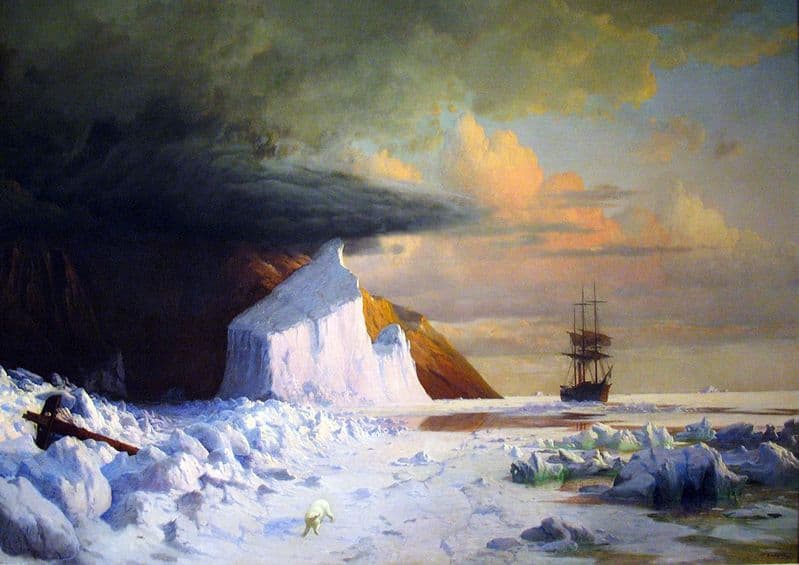 Bradford, William: An Arctic Summer - Boring through the Pack in Melville Bay. Fine Art Print (5351)