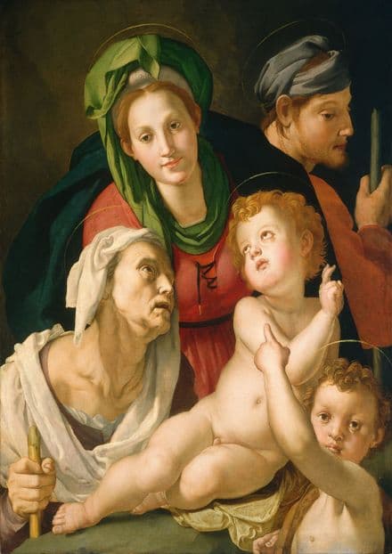 Bronzino, Agnolo: The Holy Family. Fine Art Print/Poster. Sizes: A4/A3/A2/A1 (001978)