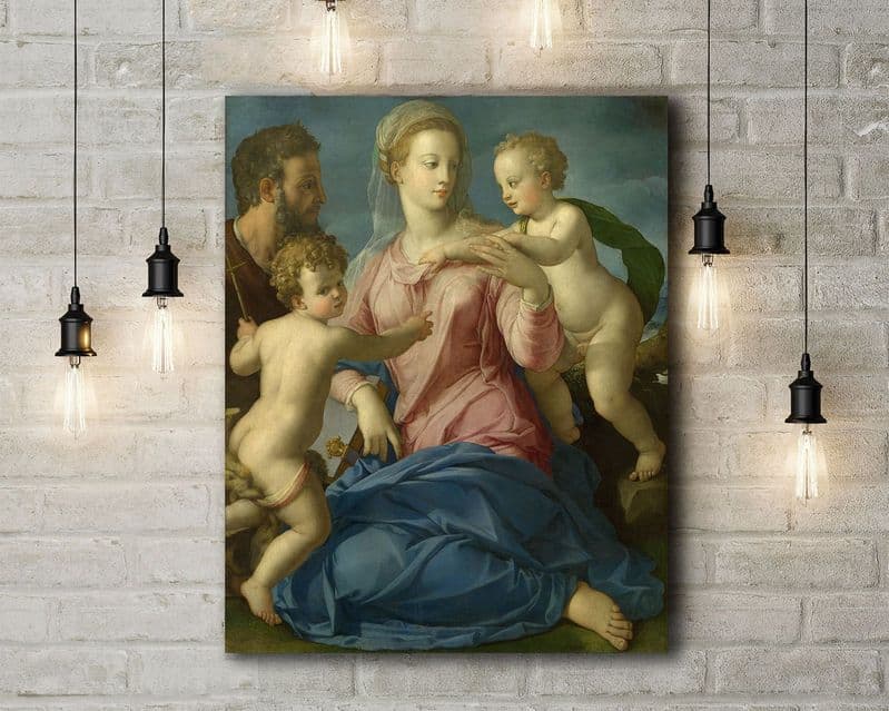 Bronzino: The Holy Family. Fine Art Canvas.