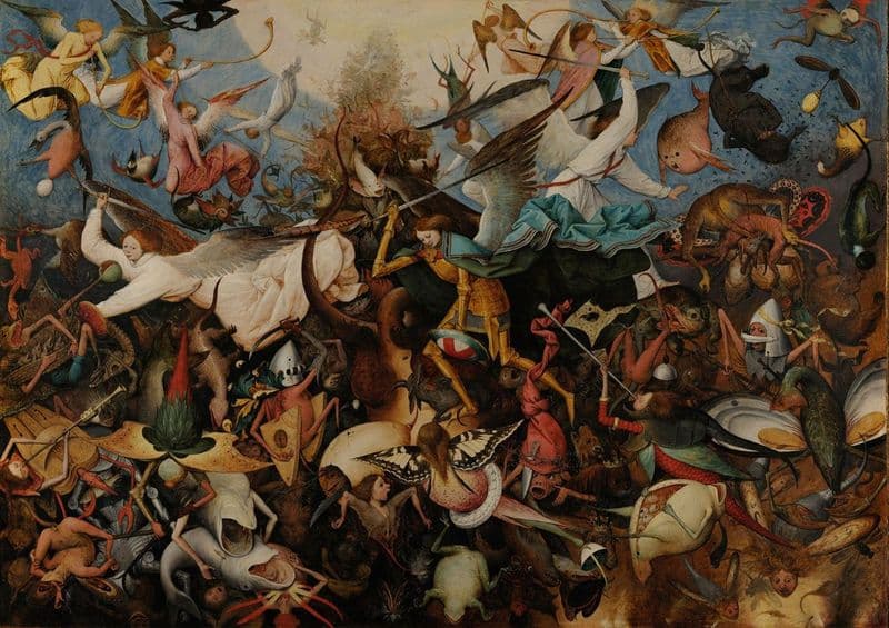 Bruegel the Elder, Pieter: The Fall of the Rebel Angels. Fine Art Print/Poster. Sizes: A4/A3/A2/A1 (002008)