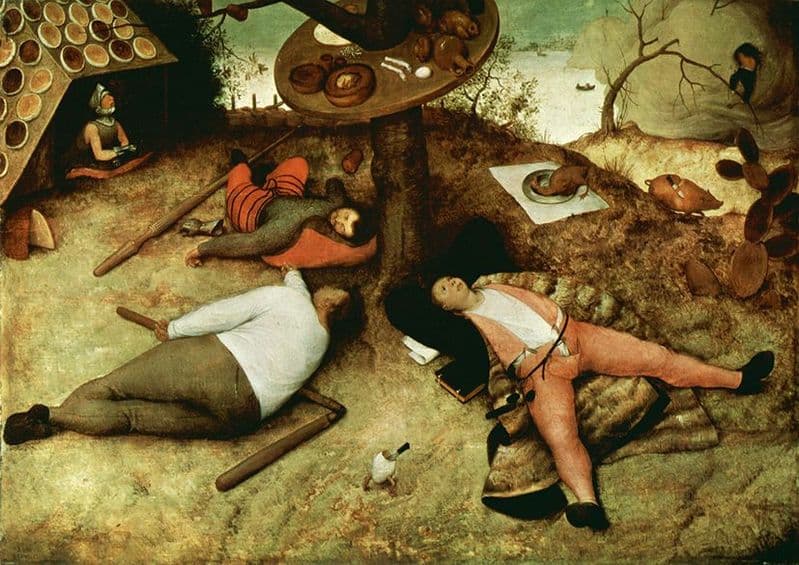Bruegel the Elder, Pieter: The Land of Cockaigne. Fine Art Print/Poster. Sizes: A4/A3/A2/A1 (002005)