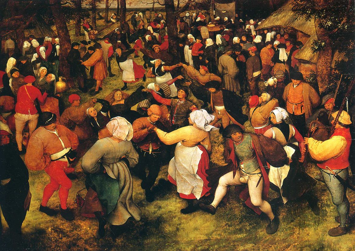 Bruegel the Elder, Pieter: Wedding Dance in the Open Air. Fine Art Print/Poster. Sizes: A4/A3/A2/A1 (003103)