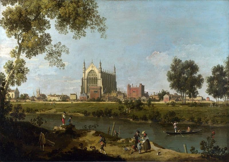 Canaletto, Giovanni Antonio Canal: Eton College. Fine Art Print/Poster. Sizes: A4/A3/A2/A1 (003450)