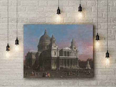 Canaletto: St Paul's Cathedral. Fine Art Canvas.