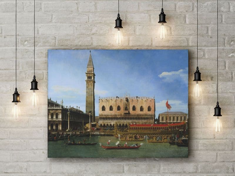 Canaletto: The Bucintoro at the Molo on Ascension Day. Fine Art Canvas.