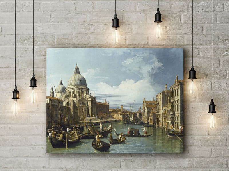 Canaletto: The Entrance to the Grand Canal, Venice. Fine Art Canvas.