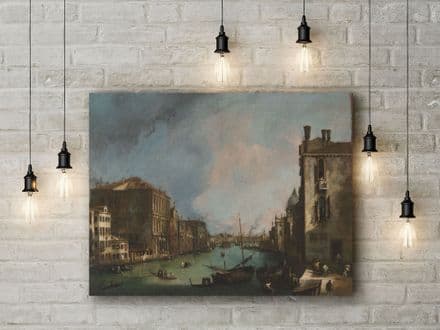 Canaletto: The Grand Canal in Venice with the Palazzo Corner. Fine Art Canvas.