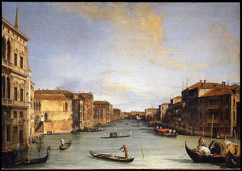 Canaletto: Veduta del Canal da Palazzo Balbi. Fine Art Print/Poster. Sizes: A4/A3/A2/A1 (003325)