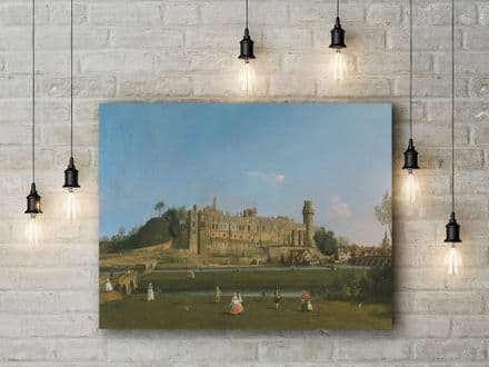 Canaletto: Warwick Castle. Fine Art Canvas.