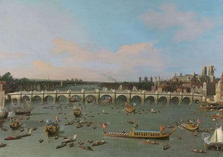Canaletto: Westminster Bridge, with the Lord Mayor's Procession. Fine Art Print/Poster (5044)