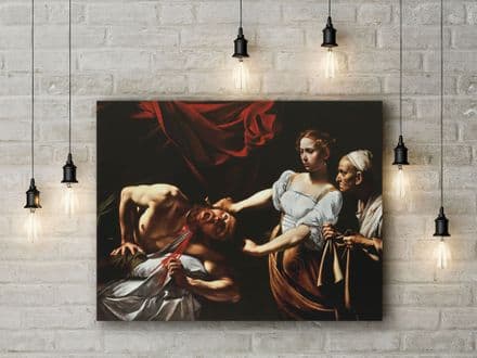Caravaggio: Judith Beheading Holofernes. Fine Art Canvas.
