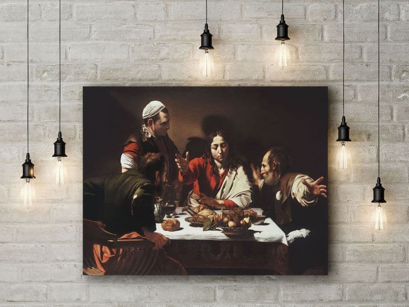 Caravaggio: Supper at Emmaus. Fine Art Canvas.