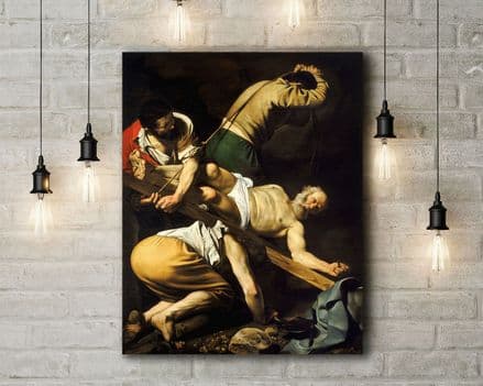 Caravaggio: The Crucifixion of Saint Peter. Fine Art Canvas.