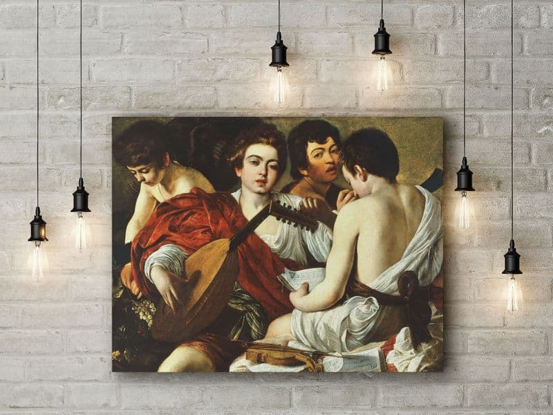 Caravaggio: The Musicians. Fine Art Canvas.