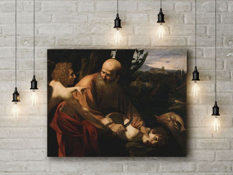 Caravaggio: The Sacrifice of Isaac. Fine Art Canvas.