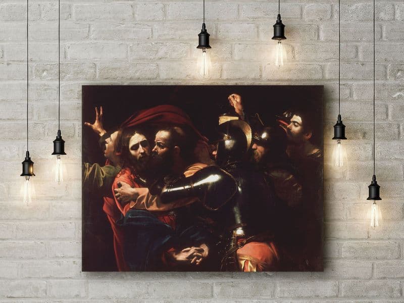 Caravaggio: The Taking of Christ. Fine Art Canvas.