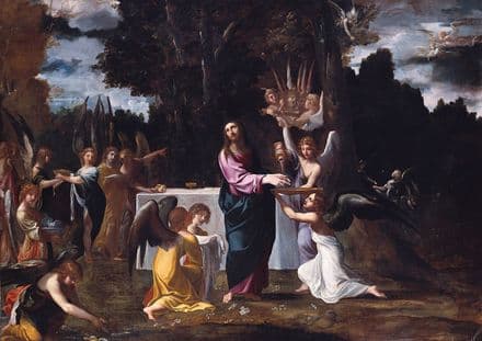Carracci, Ludovico: Christ in the Wilderness. Fine Art Print/Poster. Sizes: A4/A3/A2/A1 (002058)