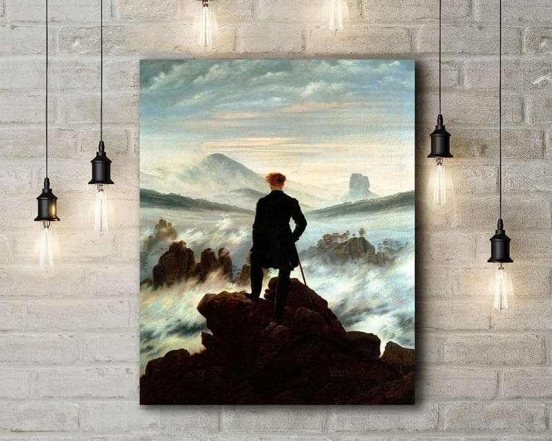 Caspar Friedrich: The Wanderer Above the Sea of Fog. Fine Art Canvas.
