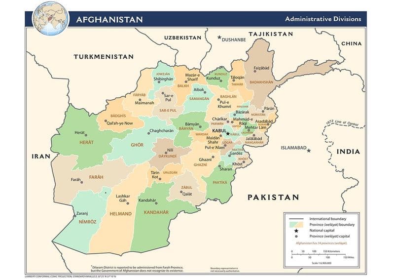 CIA Administrative Map of Afghanistan 2009 Print/Poster (5204)