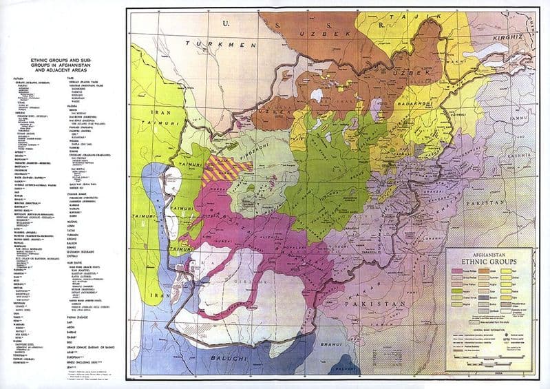 CIA Map of Afghanistan Ethnic Groups 2005 Print/Poster (5430)
