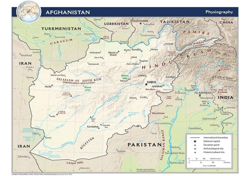 CIA Map of Afghanistan (Physiography) 2009 Print/Poster (5205)