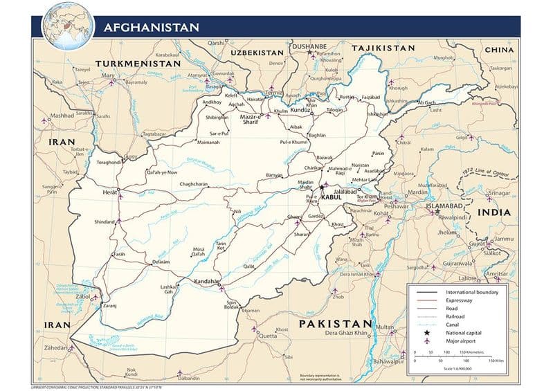 CIA Map of Afghanistan (Transportation) 2009 Print/Poster (5206)