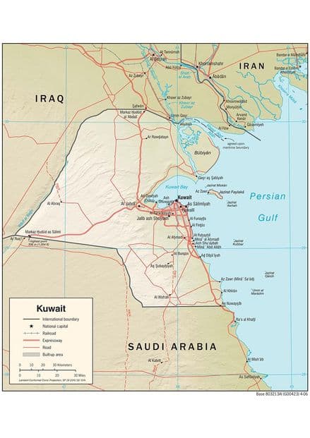CIA Map Of Kuwait 2006. Print/Poster (4899)