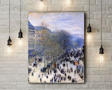 Claude Monet: Boulevard des Capucines. Fine Art Canvas.