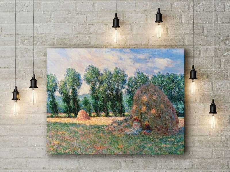 Claude Monet: Haystacks. Fine Art Canvas.