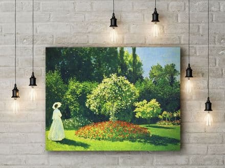 Claude Monet: Jeanne Marie Lecadre in the Garden. Fine Art Canvas.