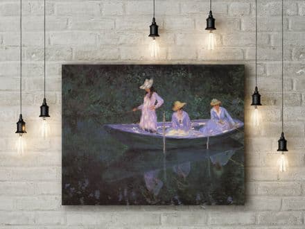 Claude Monet: La Barque a Giverny. Fine Art Canvas.