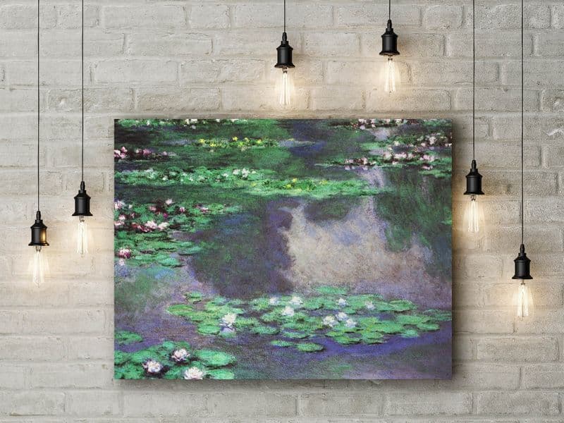 Claude Monet: Sea Roses, Water Landscape. Fine Art Canvas.