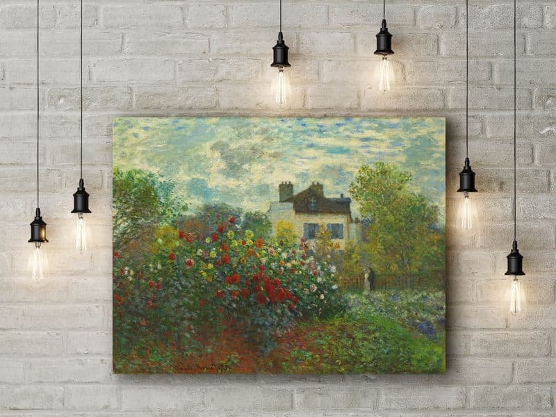 Claude Monet: The Garden of Monet at Argenteuil. Fine Art Canvas.