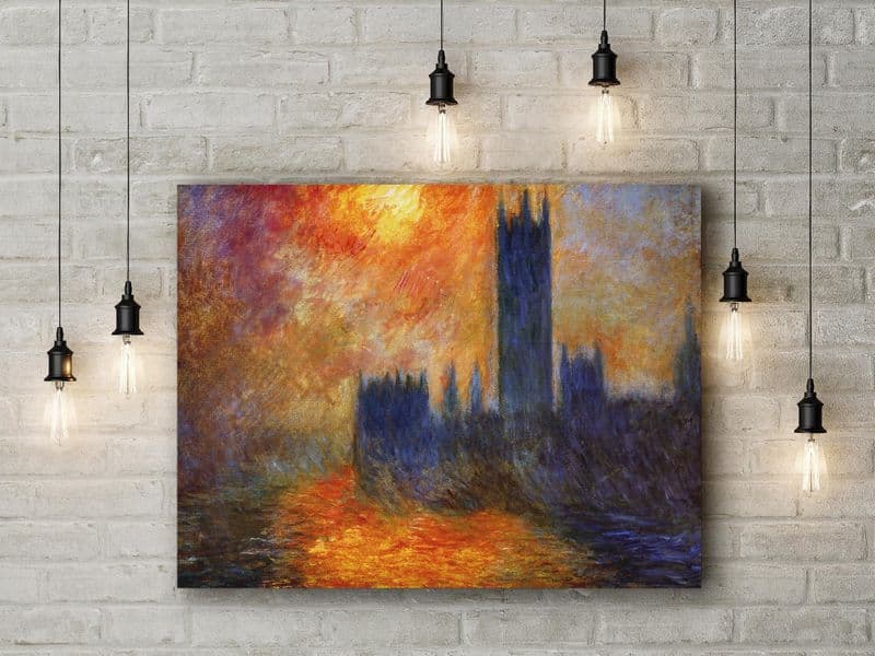 Claude Monet: The Houses of Parliament. Fine Art Canvas.